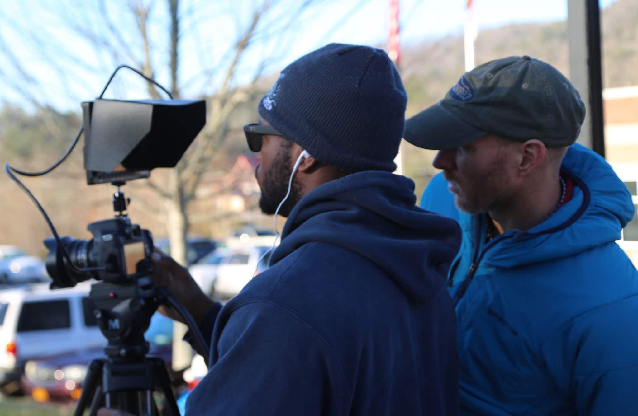 student films with help from professor T.C Webb