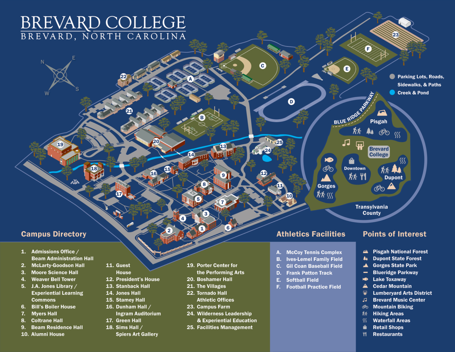Brevard College Campus Map View Download Brevard College