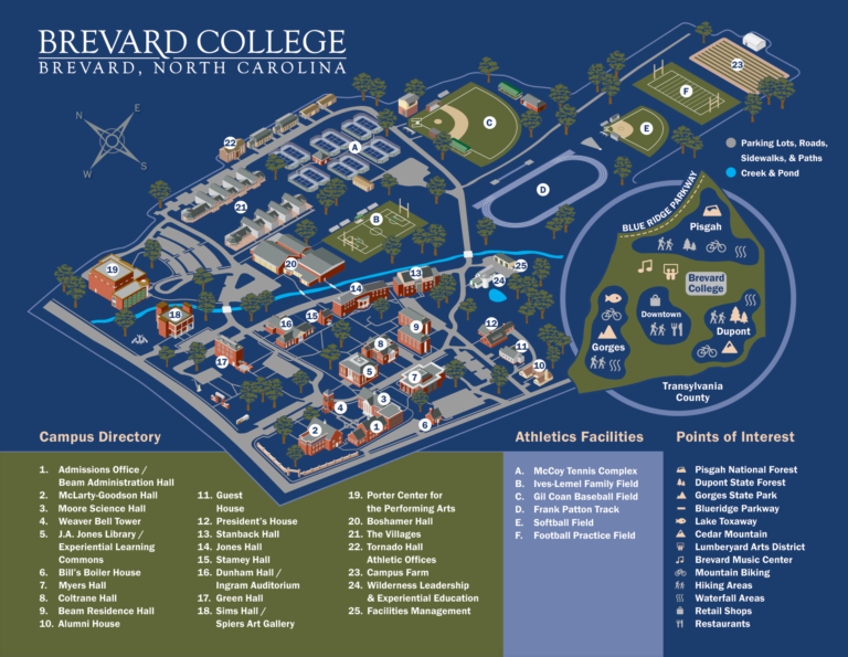 Brevard College Campus Map View & Download Brevard College