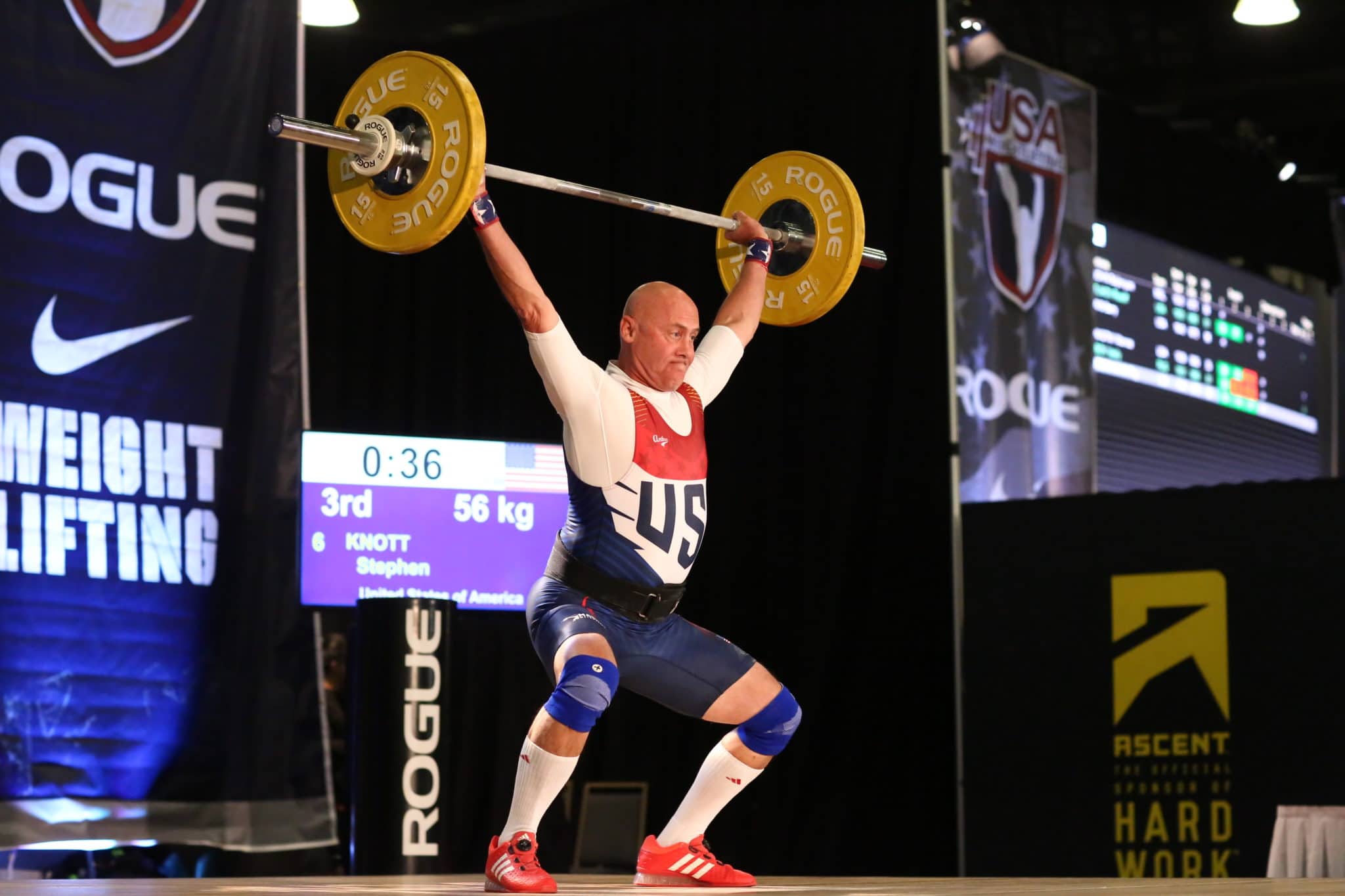 Dr. Knott competed and won in the 89 kilogram weight class for 65-69 year olds at the 2019 World Cup Masters Weightlifting Championships