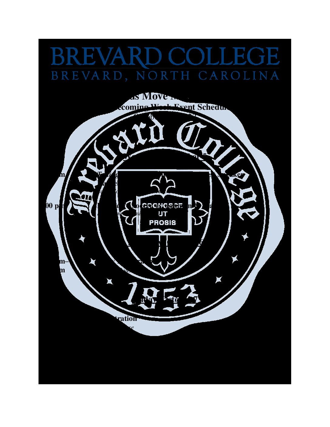 Life at Brevard Experience Our Community Brevard College